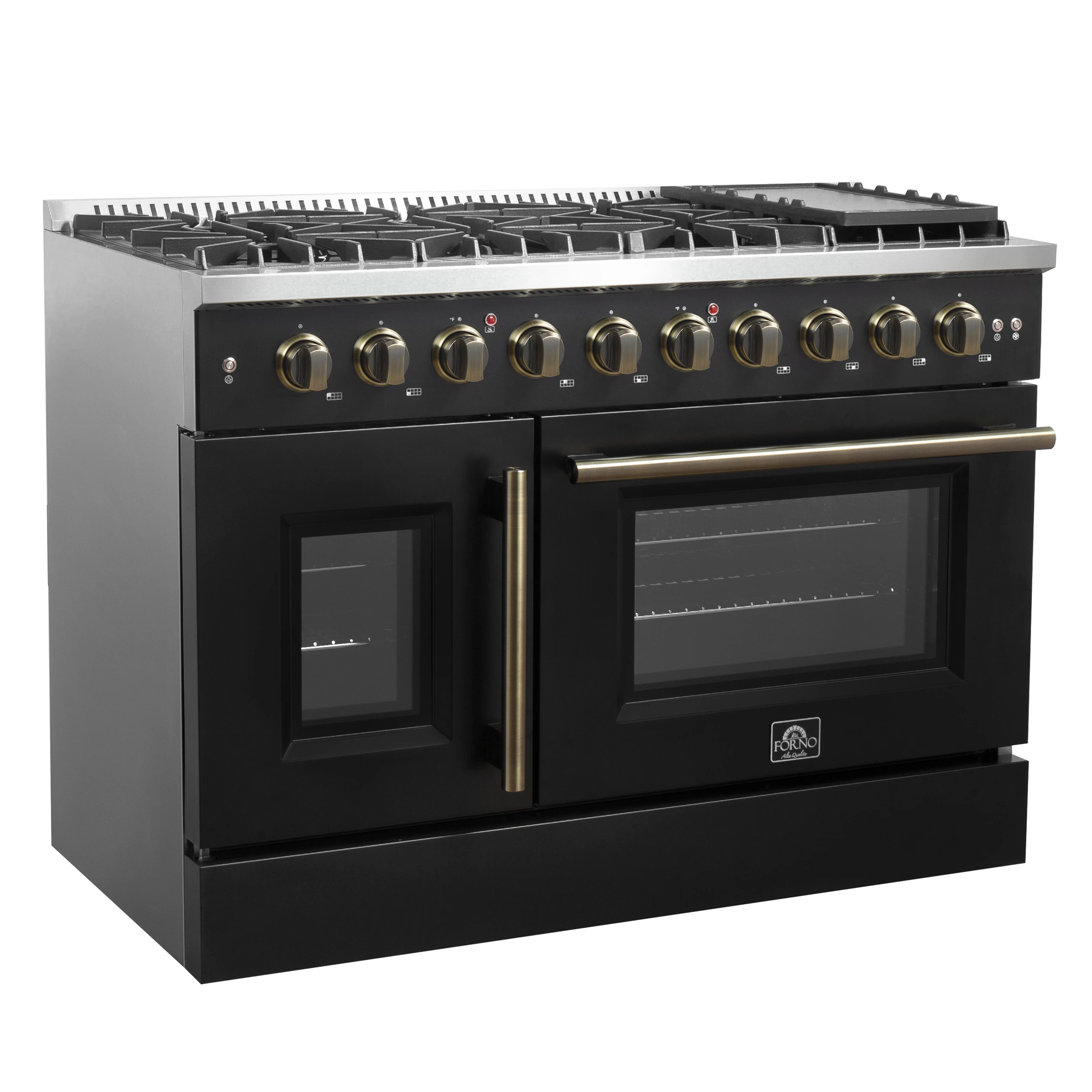 Galiano 48" Freestanding French Door Gas Range in FFSGS644448BLK