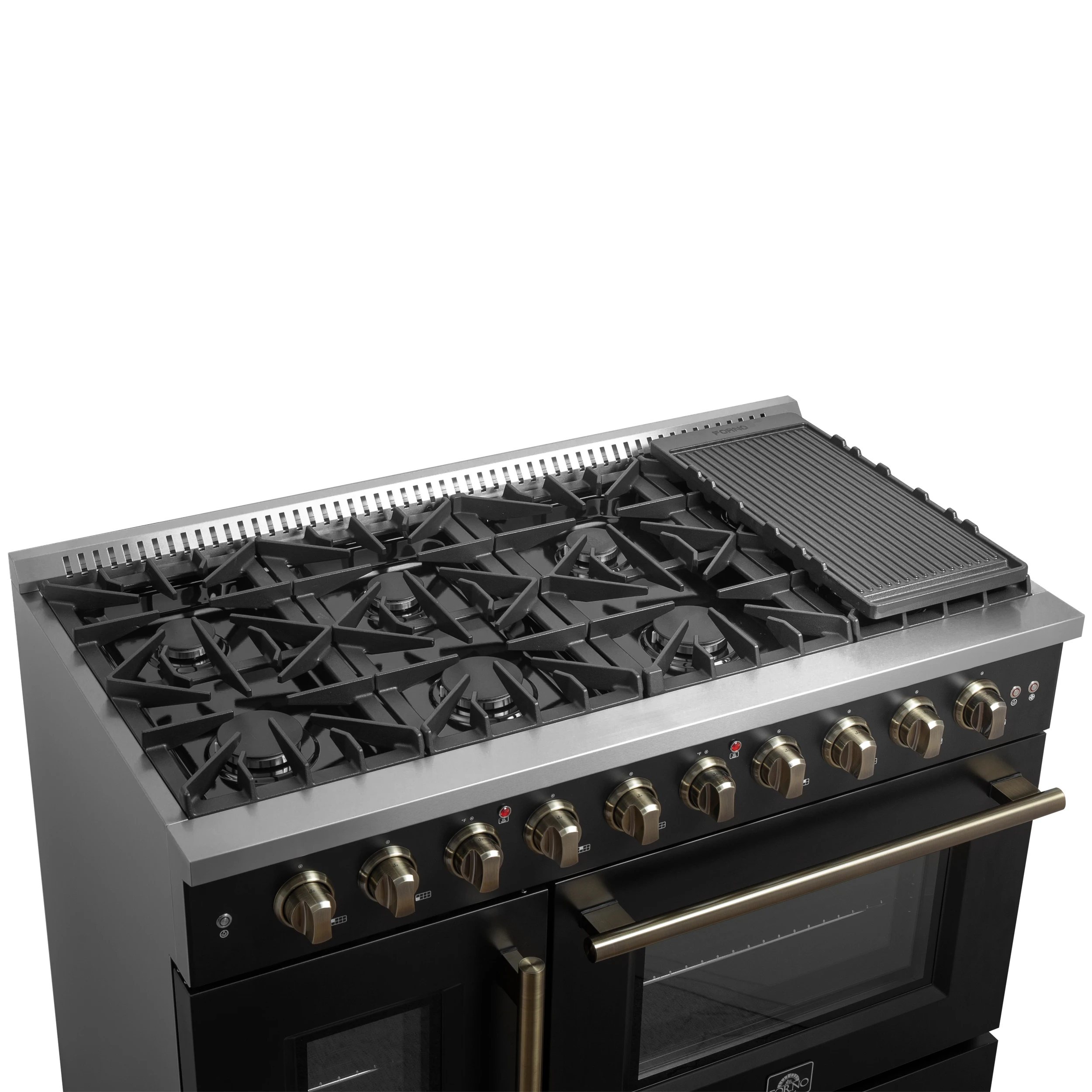 Galiano 48" Freestanding French Door Gas Range in FFSGS644448BLK