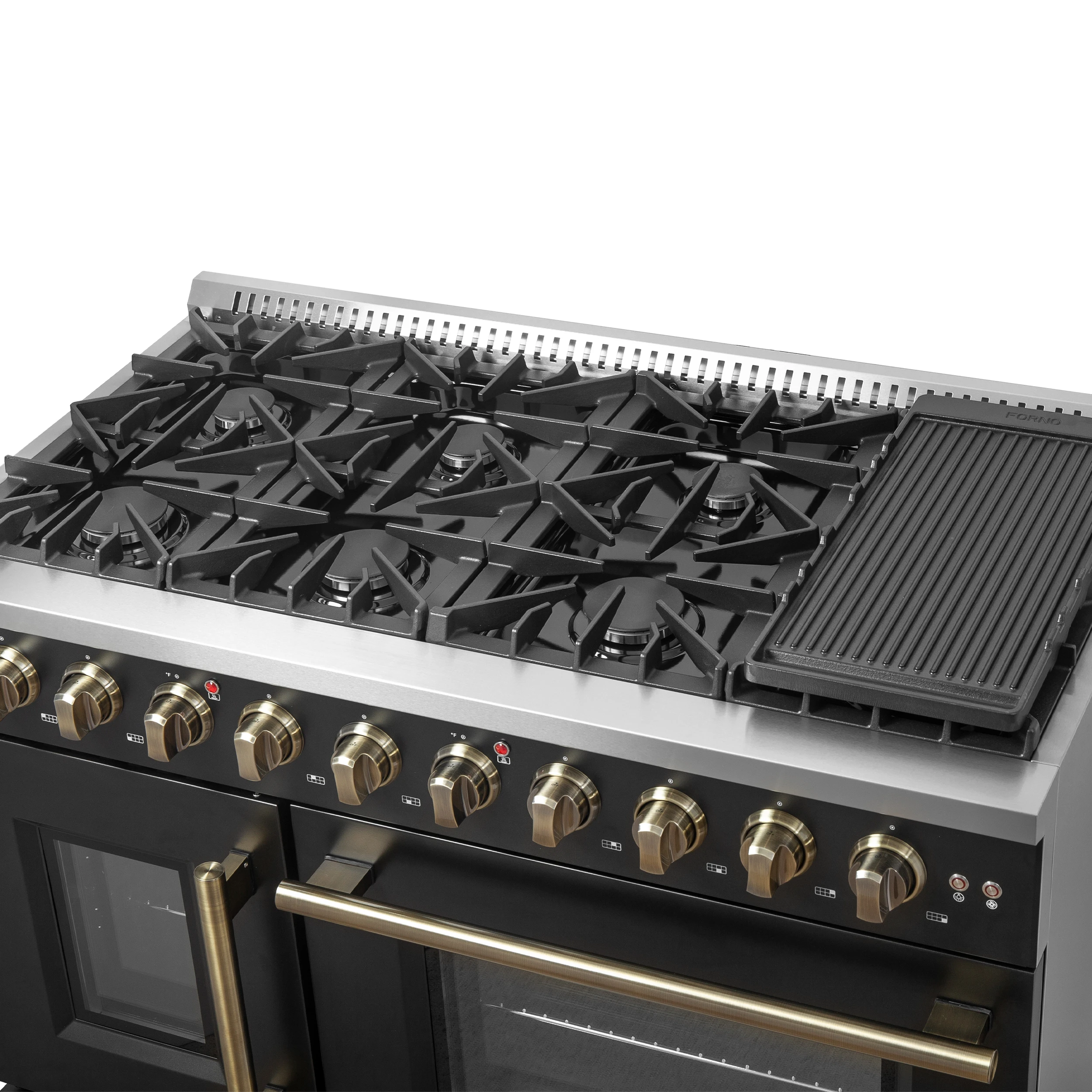 Galiano 48" Freestanding French Door Gas Range in FFSGS644448BLK