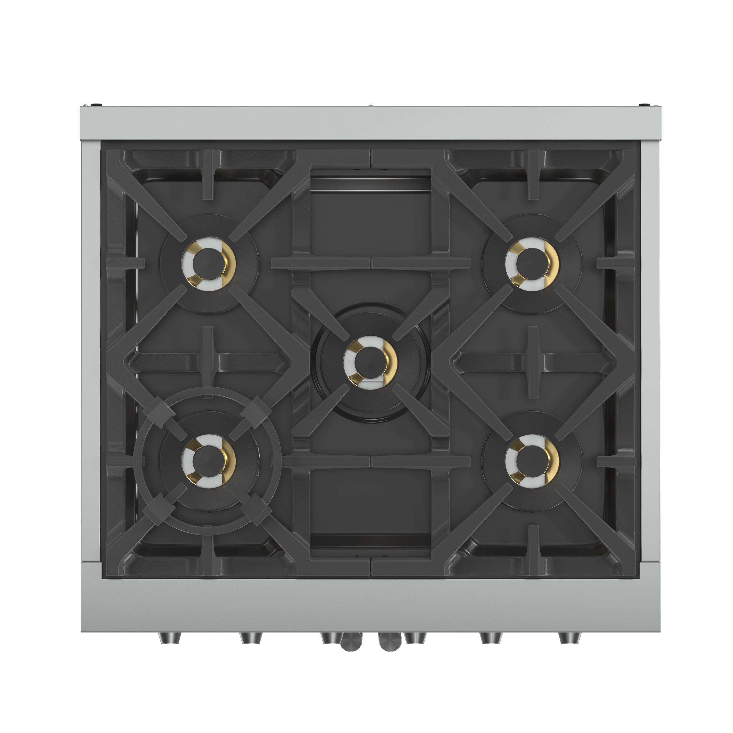 Capriasca 30-Inch Freestanding French Door Gas Range, 4 Burners, Convection Oven, Energy Efficient FFSGS646030