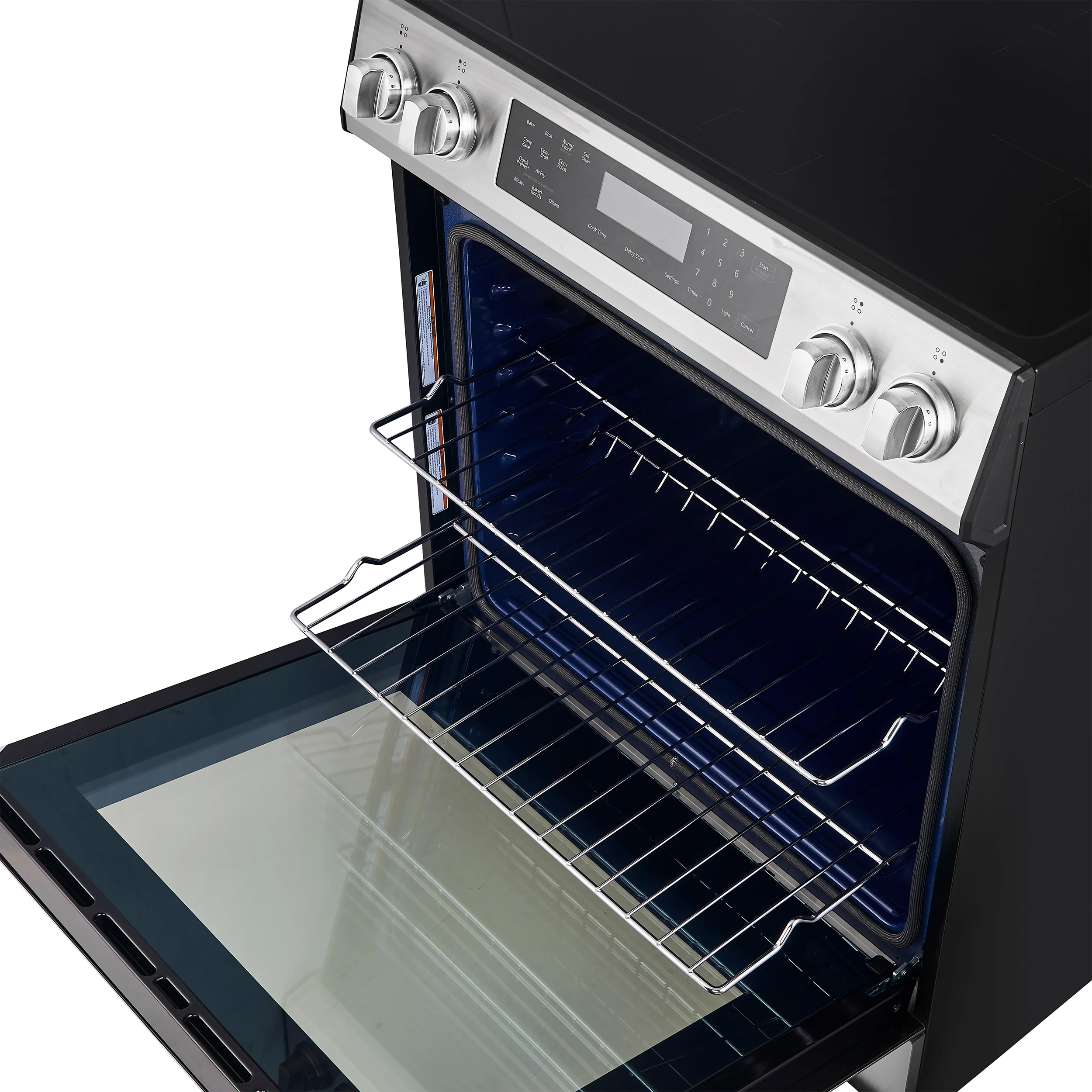 Donatello Espresso 30-Inch Slide-In Induction Range, Convection Oven, 5 Cooking Zones, Touch Control Panel FFSIN090530