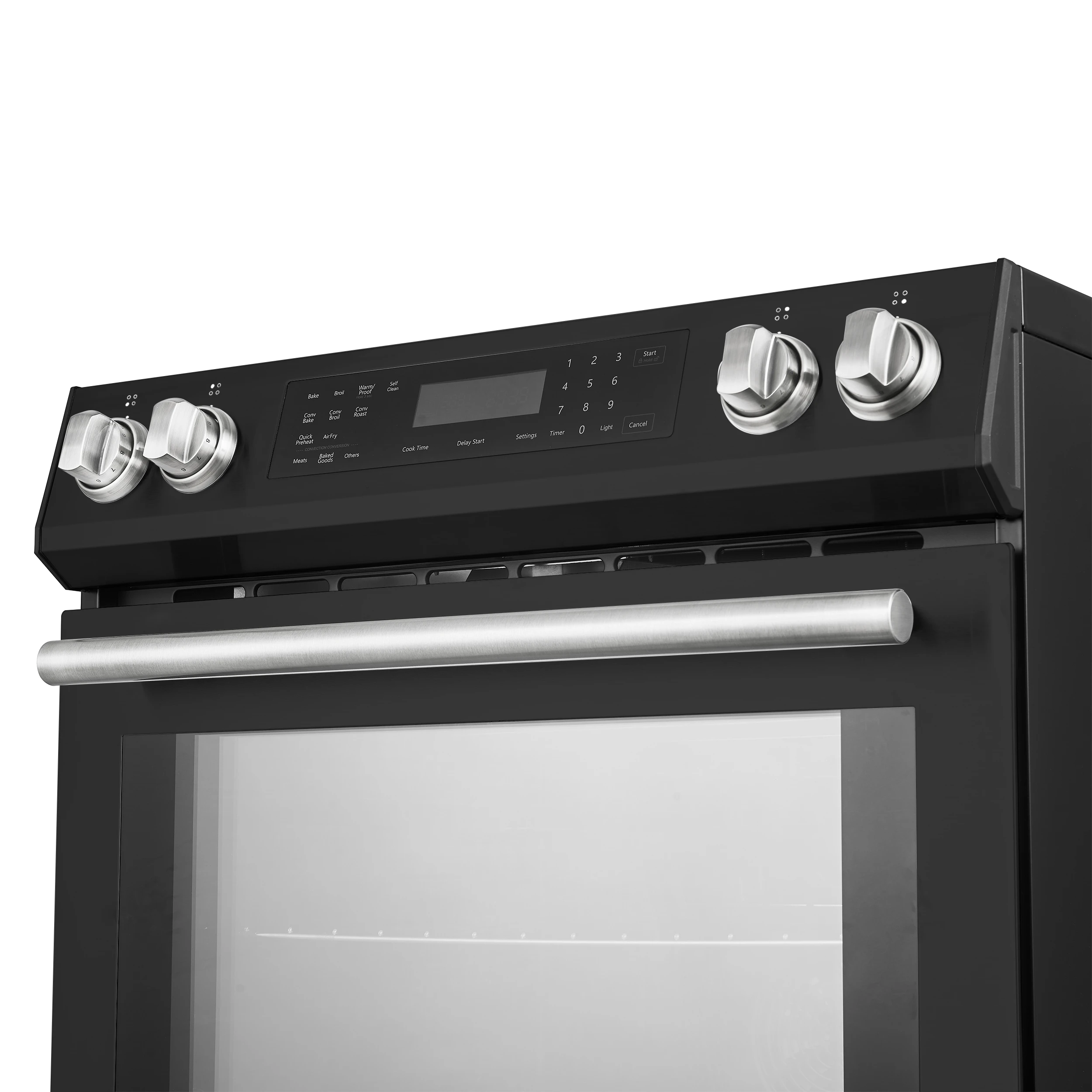 Donatello Espresso 30-Inch Slide-In Induction Range, Convection Oven, 5 Cooking Zones, Touch Control Panel FFSIN090530BLK