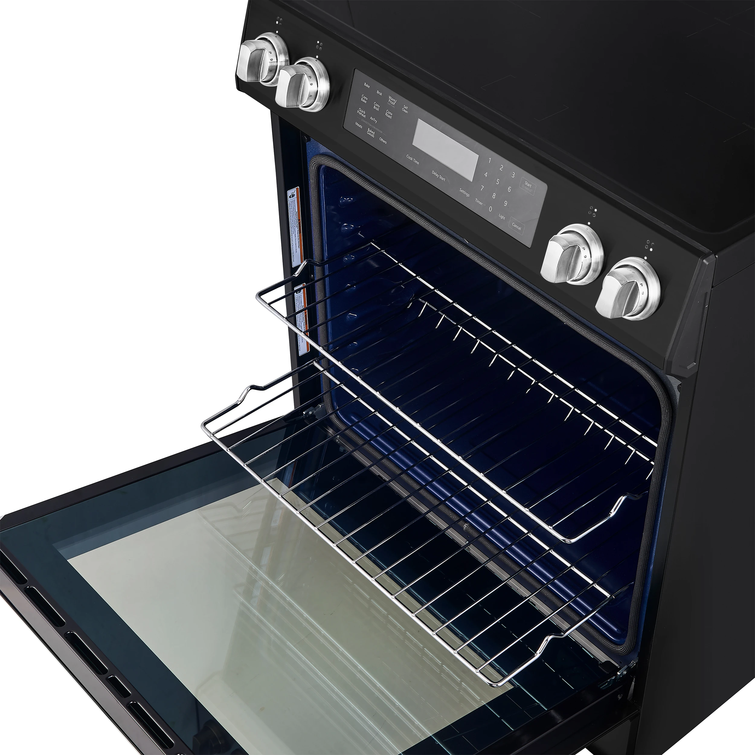 Donatello Espresso 30-Inch Slide-In Induction Range, Convection Oven, 5 Cooking Zones, Touch Control Panel FFSIN090530BLK