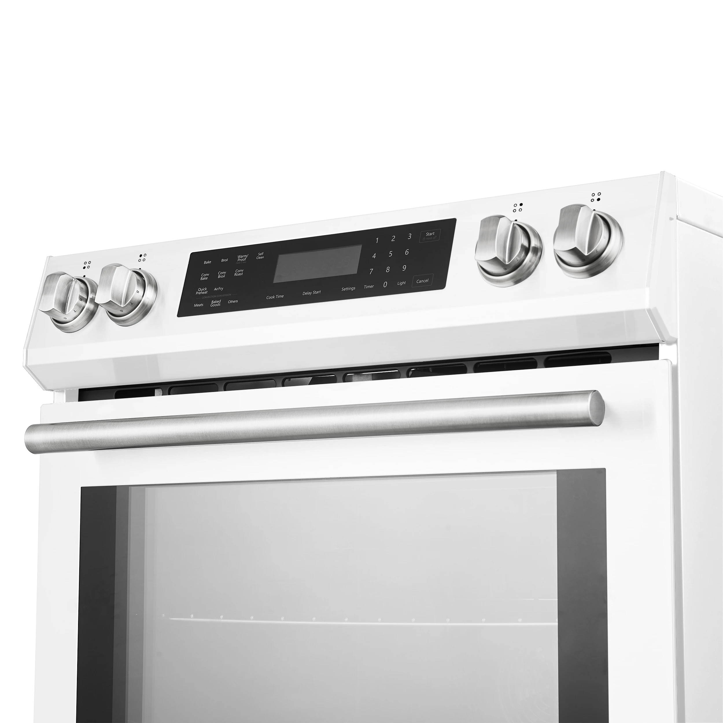 Donatello Espresso 30-Inch Slide-In Induction Range, Convection Oven, 5 Cooking Zones, Touch Control Panel FFSIN090530WHT