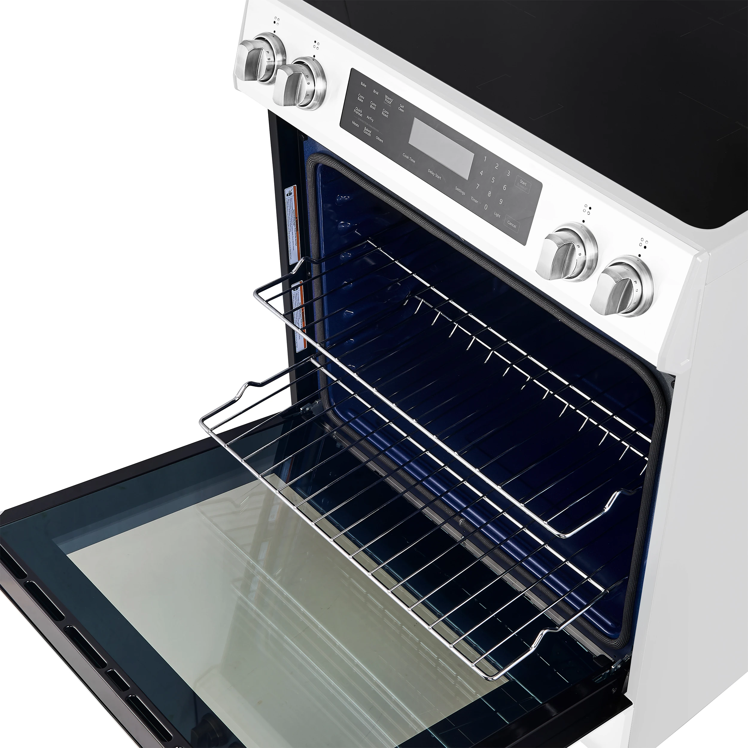 Donatello Espresso 30-Inch Slide-In Induction Range, Convection Oven, 5 Cooking Zones, Touch Control Panel FFSIN090530WHT