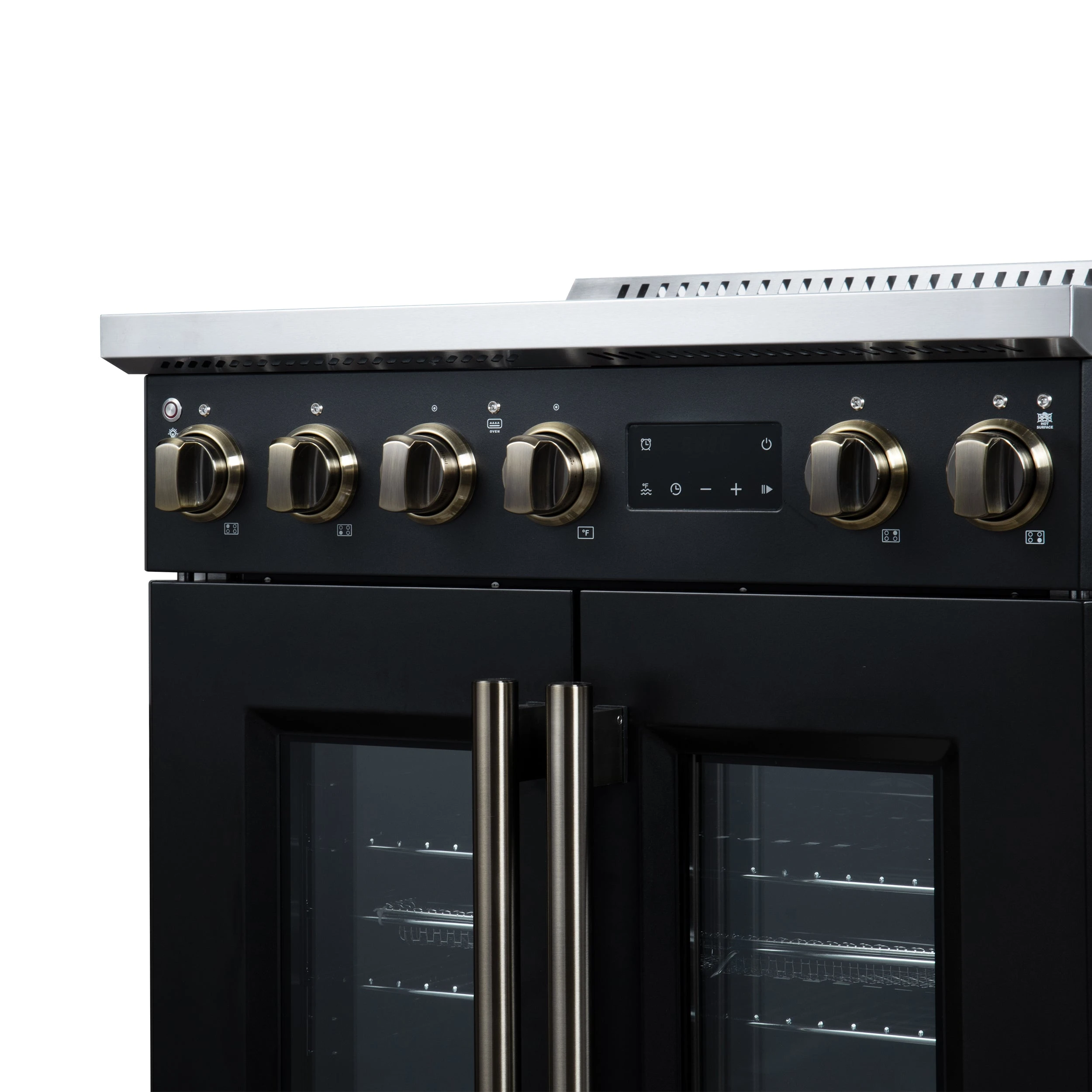 Torino French Door 30 Inch Induction Range with Air Fryer, Air Sous Vide & True Convection, Dual Broiler, FFSIN095030BLK