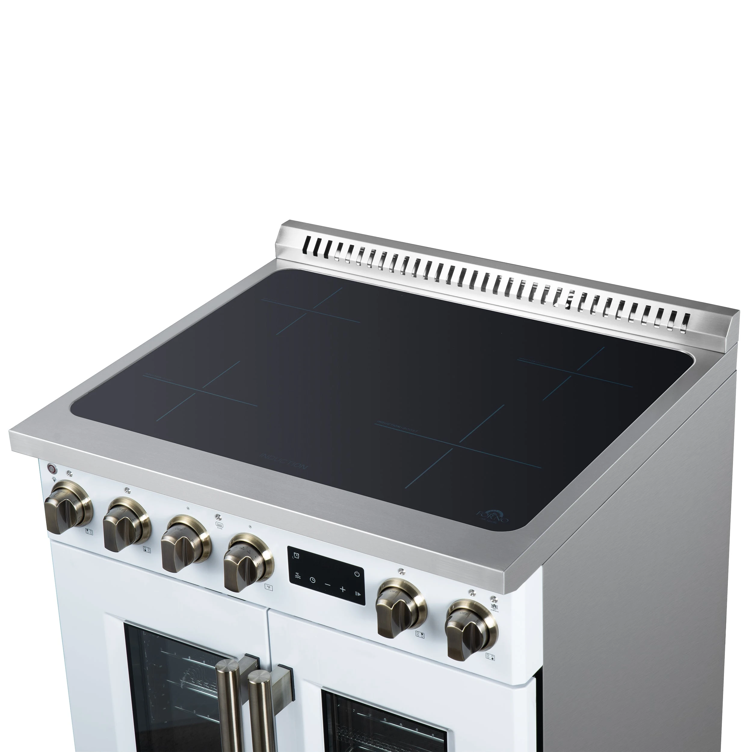 Torino French Door 30 Inch Induction Range with Air Fryer, Air Sous Vide & True Convection, Dual Broiler, FFSIN095030WHT