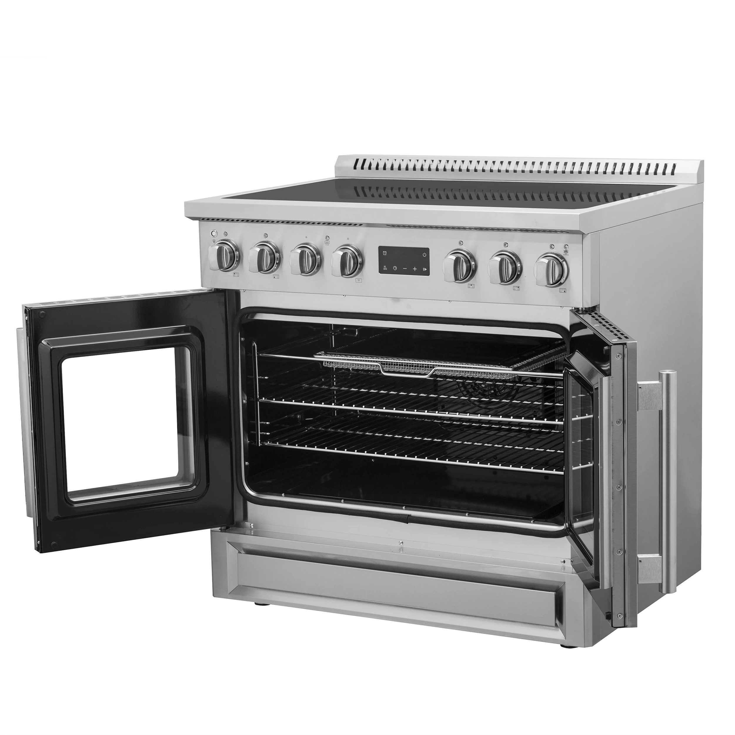 Torino 36 Inch French Door Induction Range with Air Fryer and True Convection Oven FFSIN095036