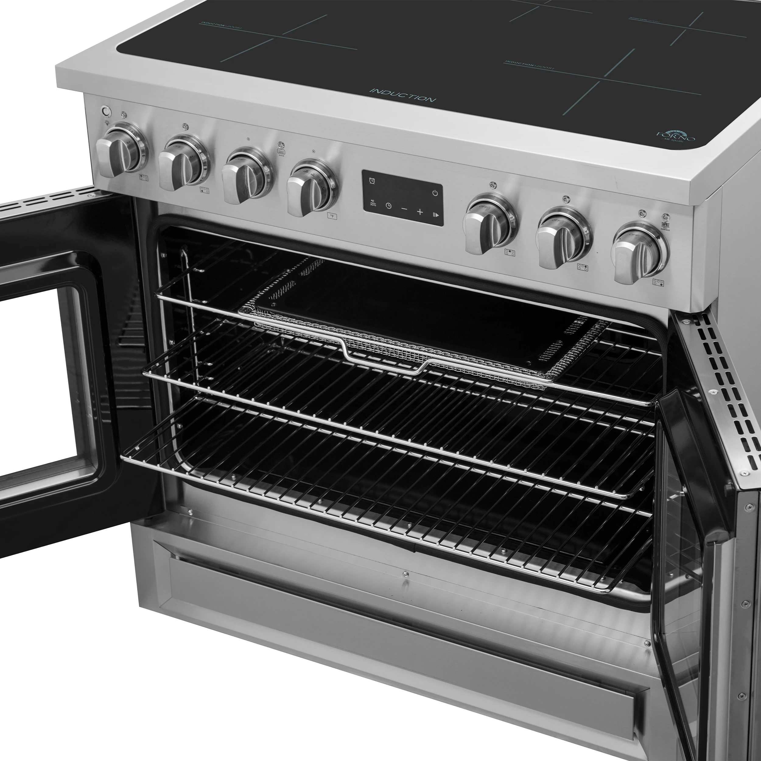 Torino 36 Inch French Door Induction Range with Air Fryer and True Convection Oven FFSIN095036