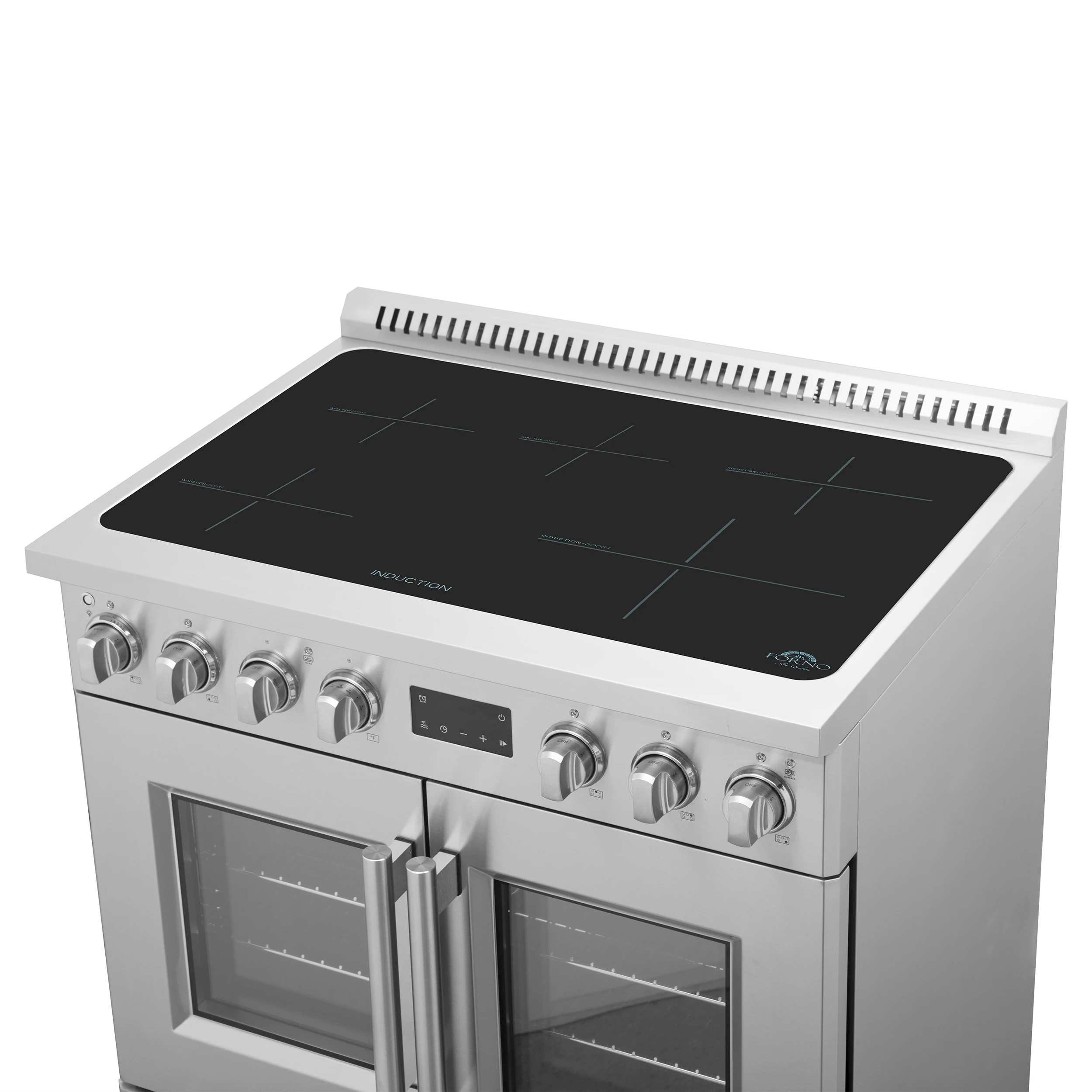 Torino 36 Inch French Door Induction Range with Air Fryer and True Convection Oven FFSIN095036