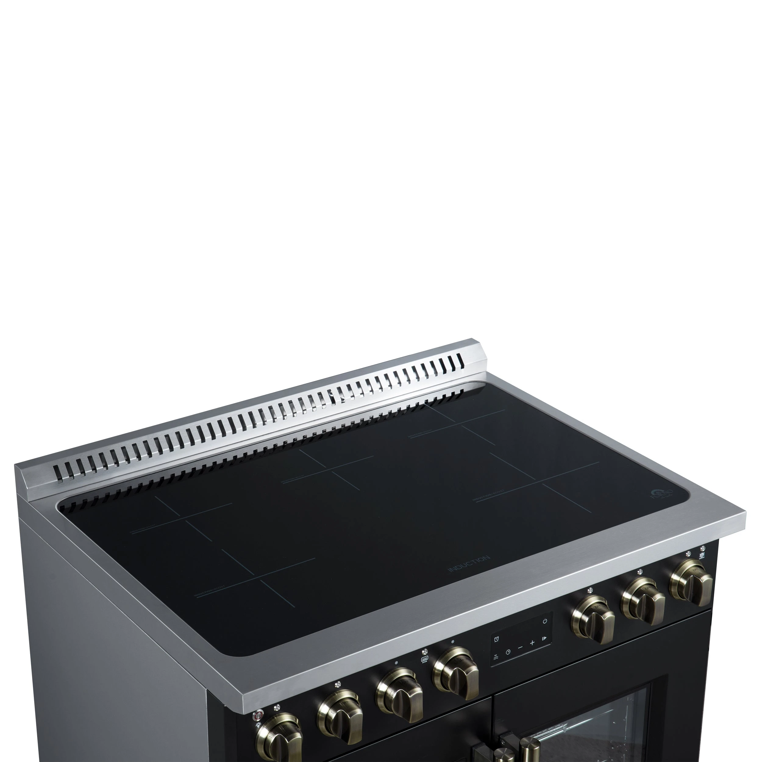 Torino French Door 36 Inch Induction Range with Air Fryer, Air Sous Vide & True Convection, Dual Broiler, FFSIN095036BLK