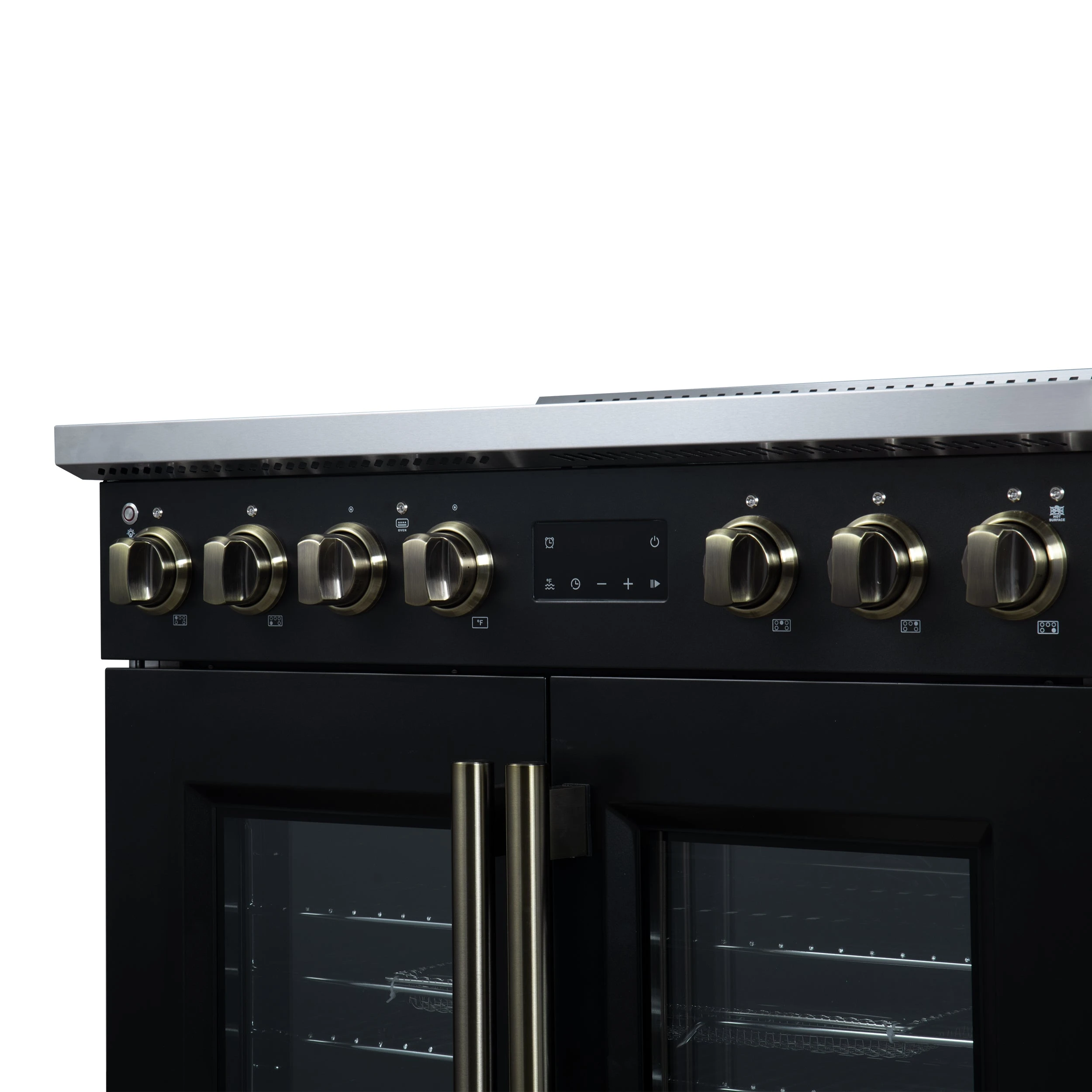 Torino French Door 36 Inch Induction Range with Air Fryer, Air Sous Vide & True Convection, Dual Broiler, FFSIN095036BLK