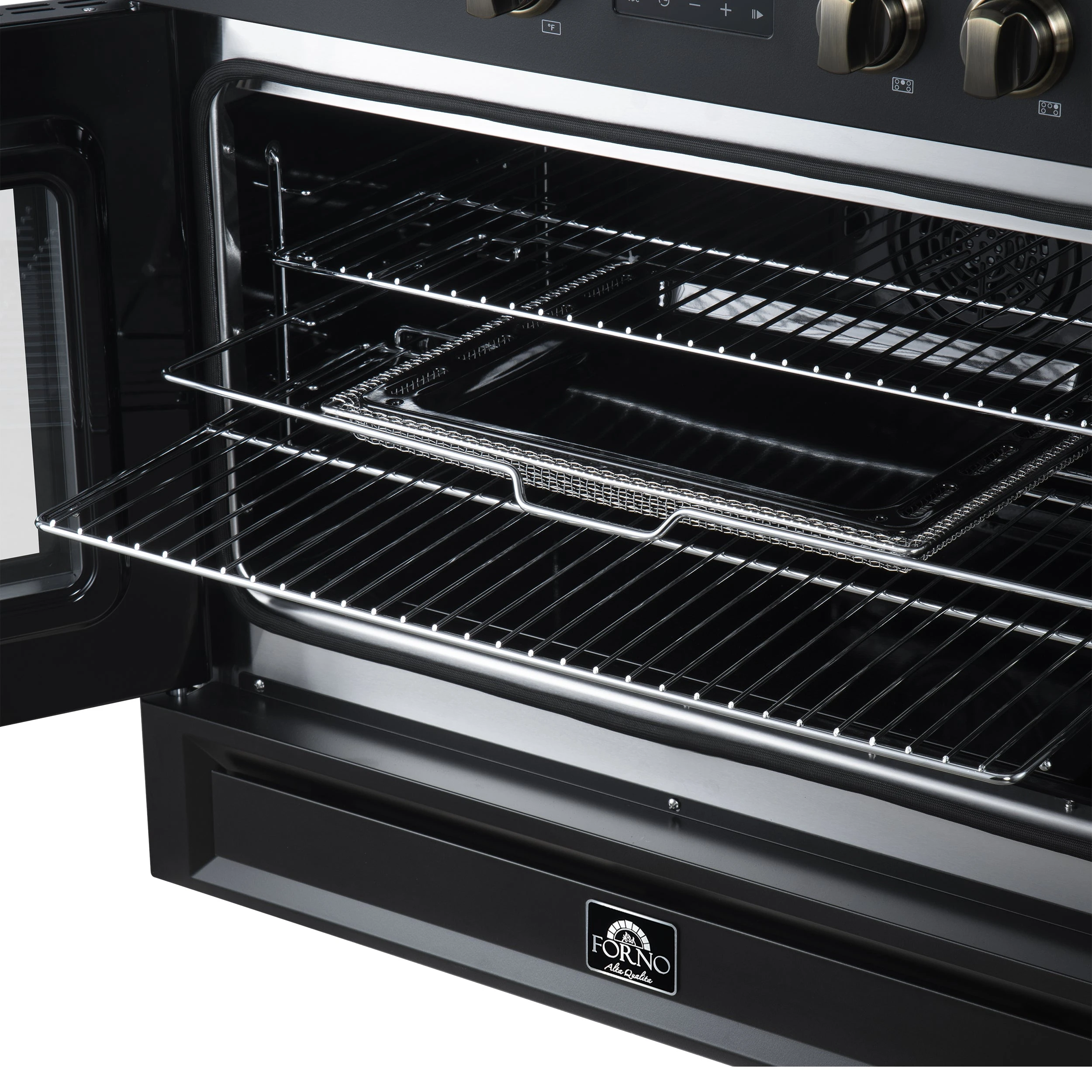 Torino French Door 36 Inch Induction Range with Air Fryer, Air Sous Vide & True Convection, Dual Broiler, FFSIN095036BLK