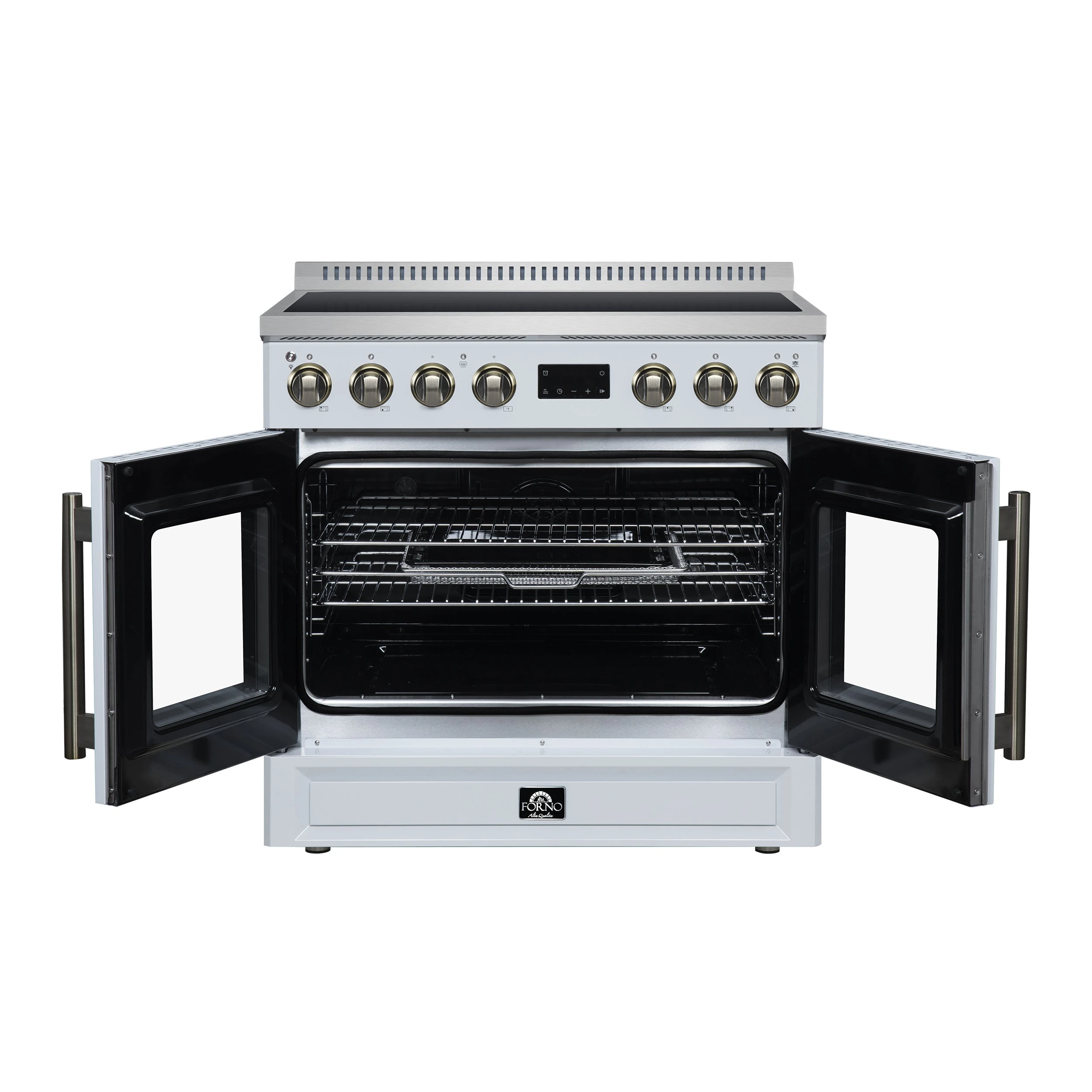 Torino French Door 36 Inch Induction Range with Air Fryer, Air Sous Vide & True Convection, Dual Broiler, FFSIN095036WHT