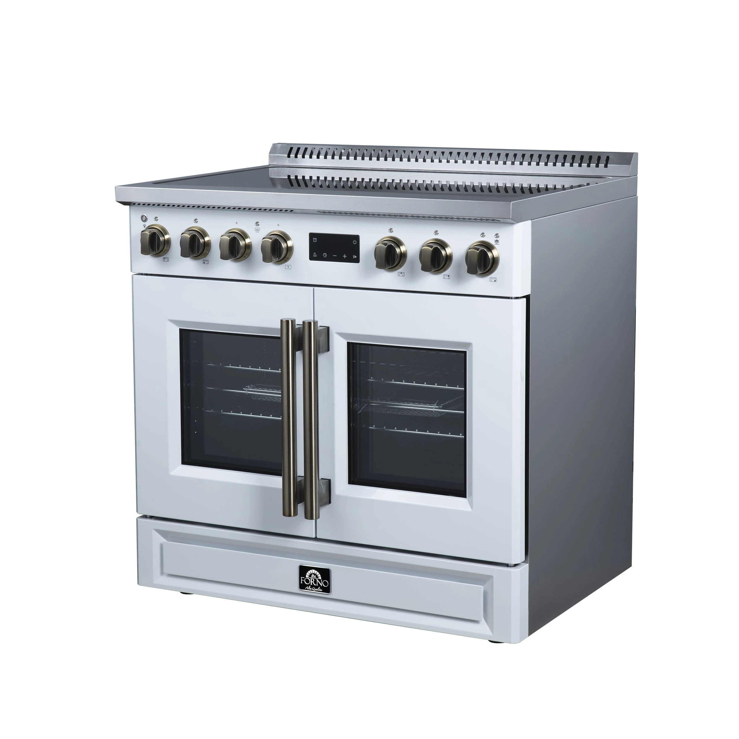 Torino French Door 36 Inch Induction Range with Air Fryer, Air Sous Vide & True Convection, Dual Broiler, FFSIN095036WHT