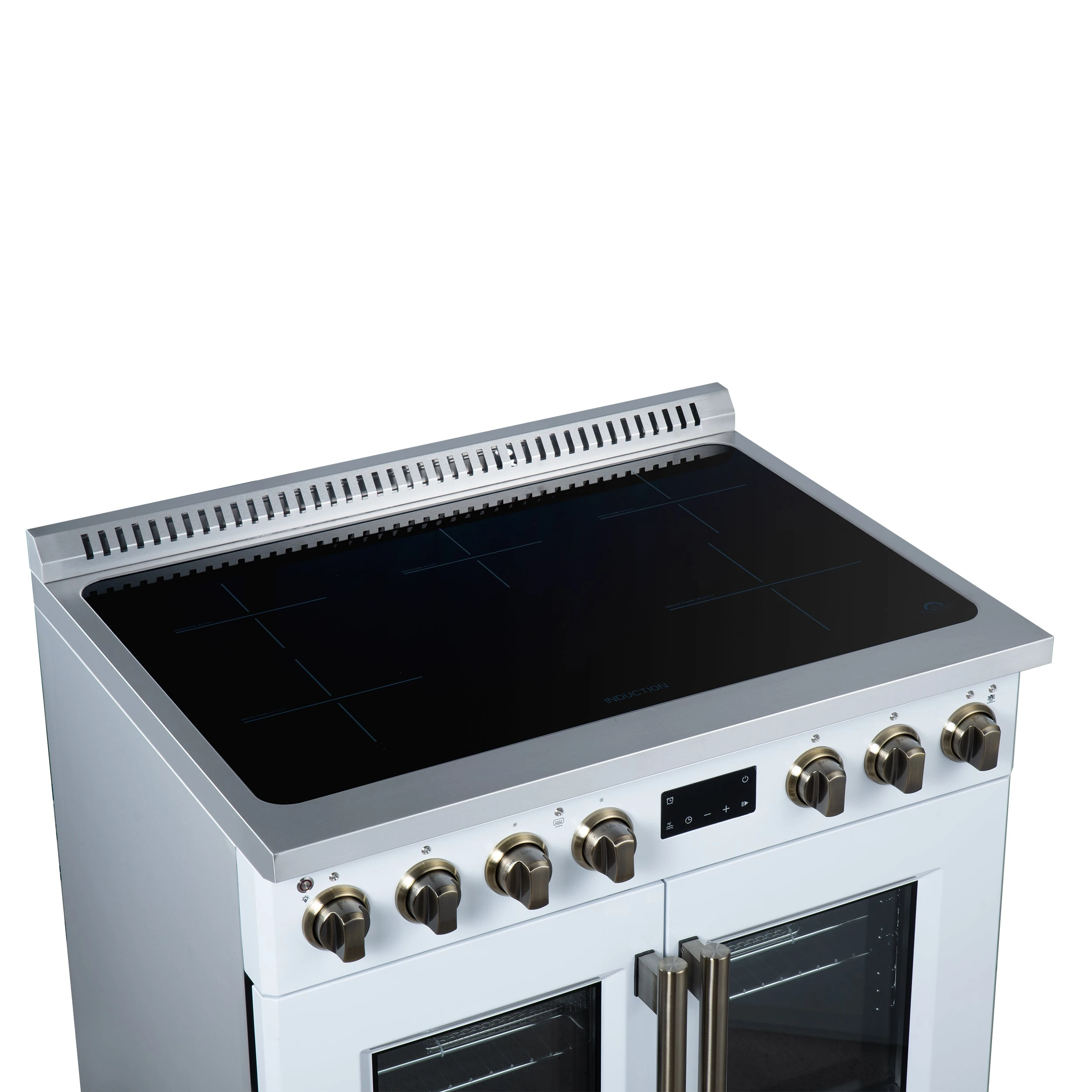 Torino French Door 36 Inch Induction Range with Air Fryer, Air Sous Vide & True Convection, Dual Broiler, FFSIN095036WHT