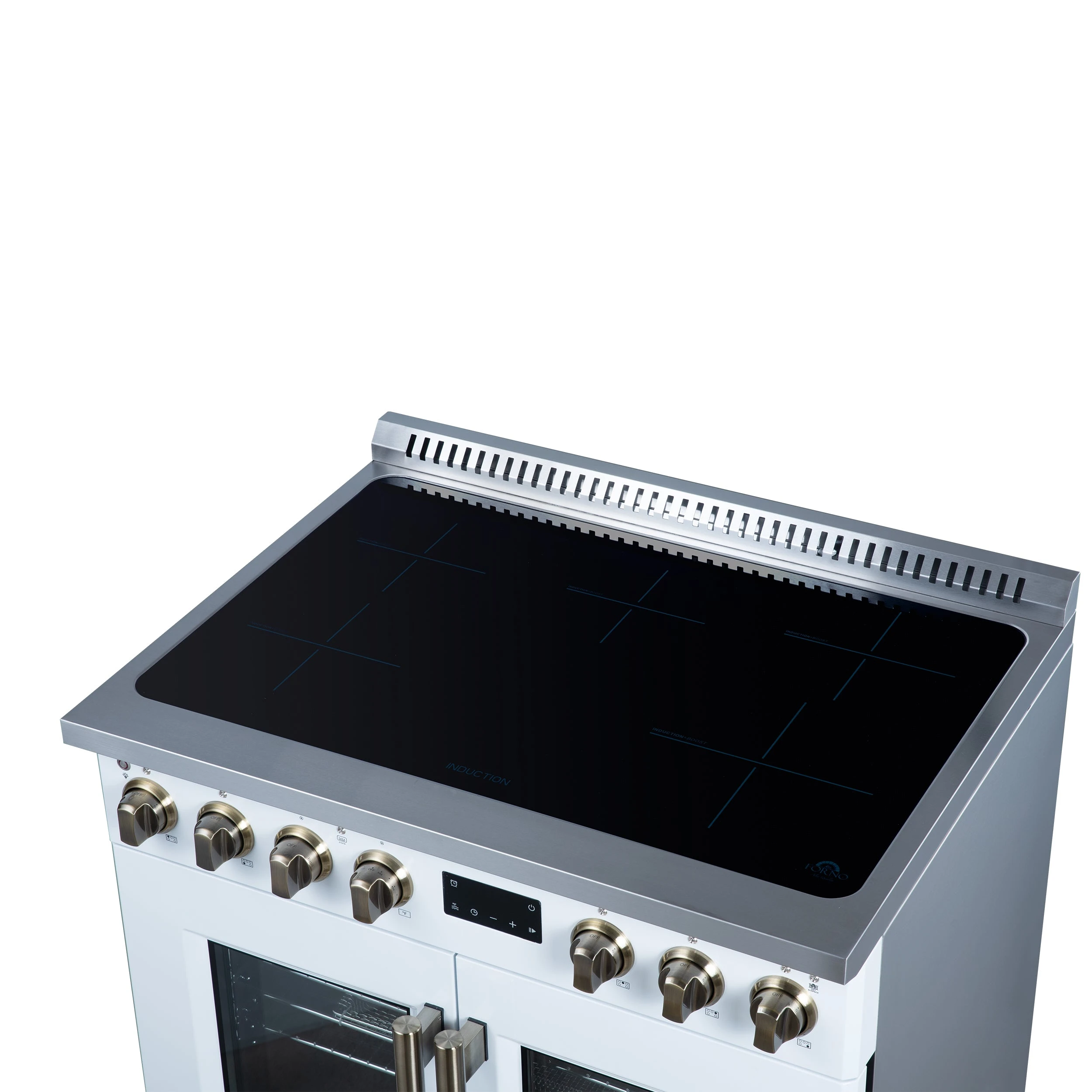 Torino French Door 36 Inch Induction Range with Air Fryer, Air Sous Vide & True Convection, Dual Broiler, FFSIN095036WHT