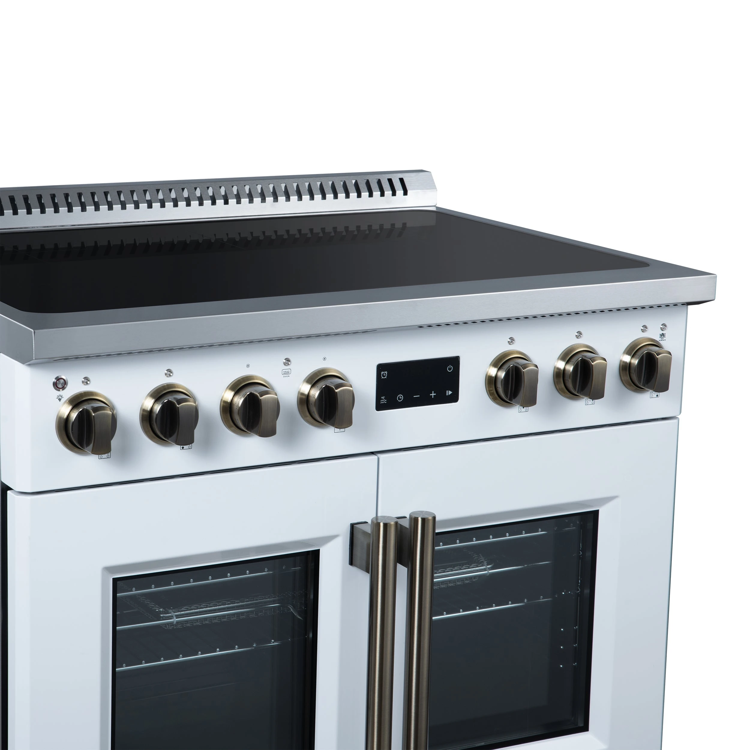 Torino French Door 36 Inch Induction Range with Air Fryer, Air Sous Vide & True Convection, Dual Broiler, FFSIN095036WHT