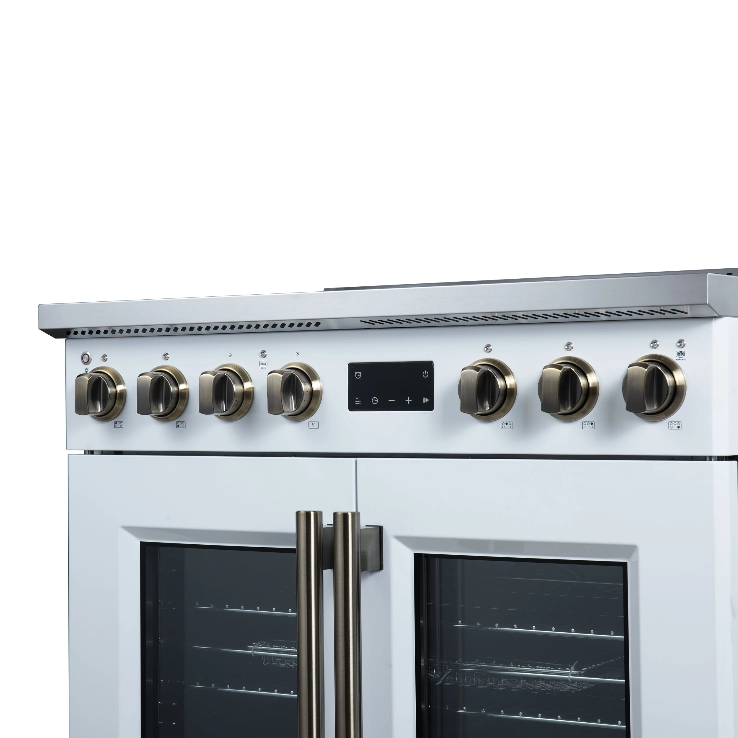 Torino French Door 36 Inch Induction Range with Air Fryer, Air Sous Vide & True Convection, Dual Broiler, FFSIN095036WHT