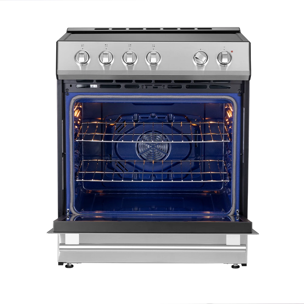 Leonardo Espresso 30-Inch Slide-In Stainless Steel Induction Range, Convection Oven, 5 Cooking Zones FFSIN098230