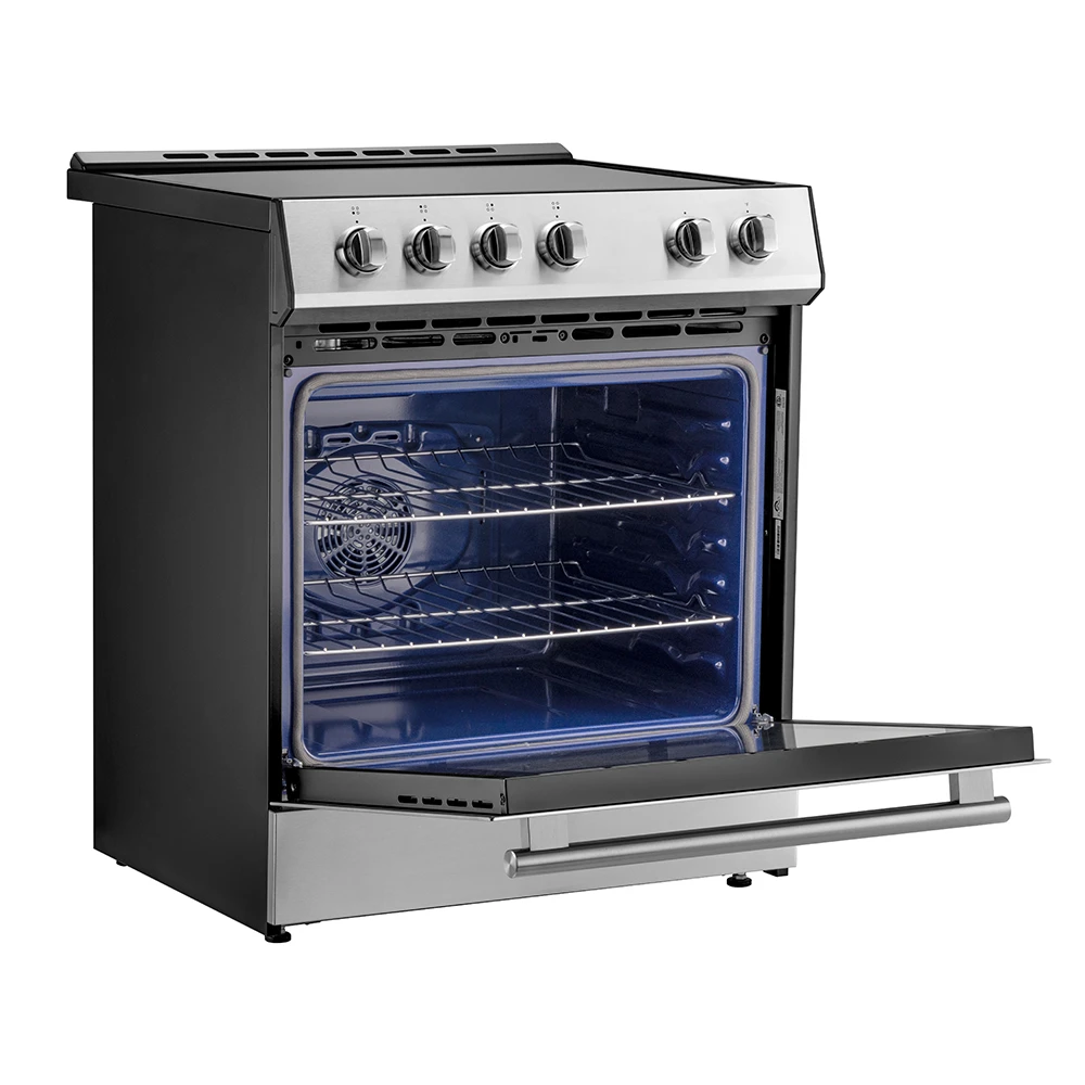 Leonardo Espresso 30-Inch Slide-In Stainless Steel Induction Range, Convection Oven, 5 Cooking Zones FFSIN098230