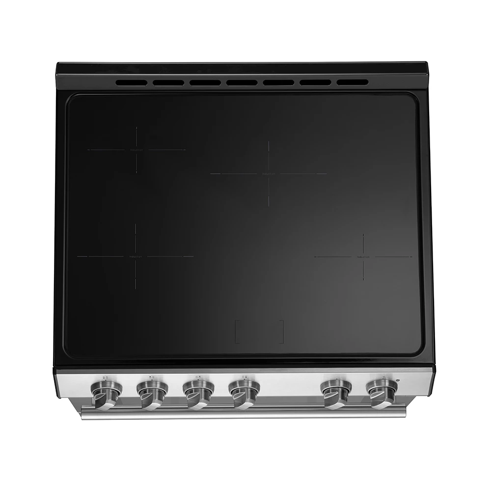 Leonardo Espresso 30-Inch Slide-In Stainless Steel Induction Range, Convection Oven, 5 Cooking Zones FFSIN098230