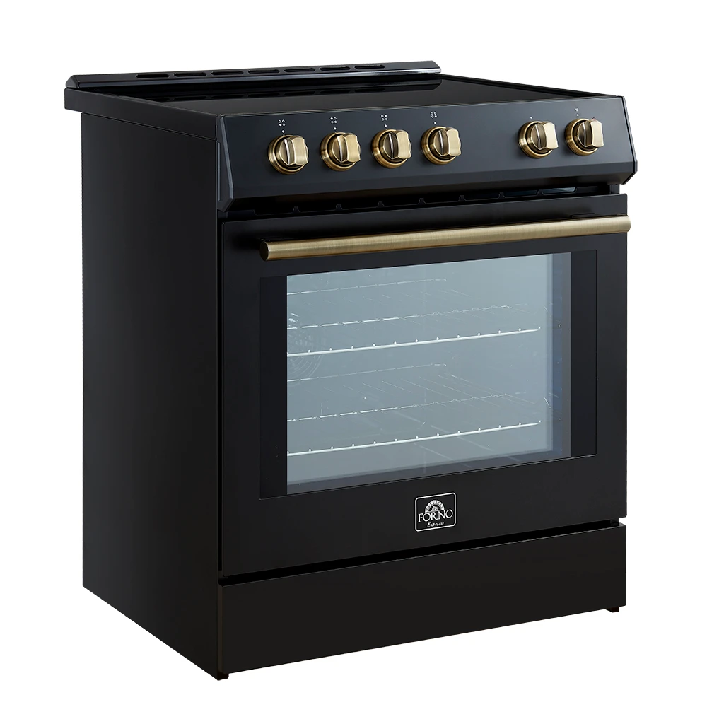 Leonardo Espresso 30-Inch Slide-In Induction Range, Convection Oven, 5 Cooking Zones, Touch Control Panel FFSIN098230BLK