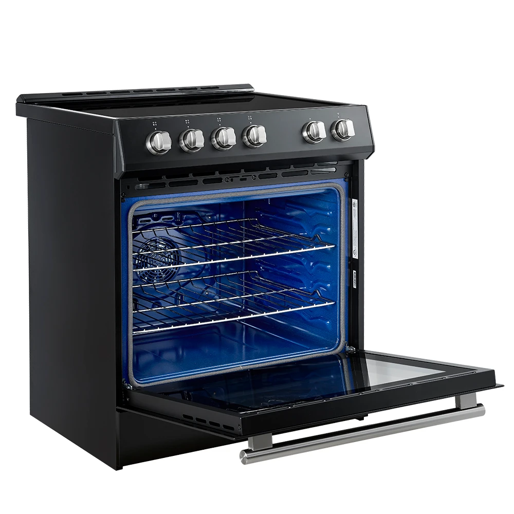 Leonardo Espresso 30-Inch Slide-In Induction Range, Convection Oven, 5 Cooking Zones, Touch Control Panel FFSIN098230BLK