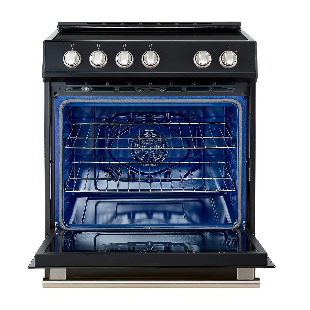 Leonardo Espresso 30-Inch Slide-In Induction Range, Convection Oven, 5 Cooking Zones, Touch Control Panel FFSIN098230BLK