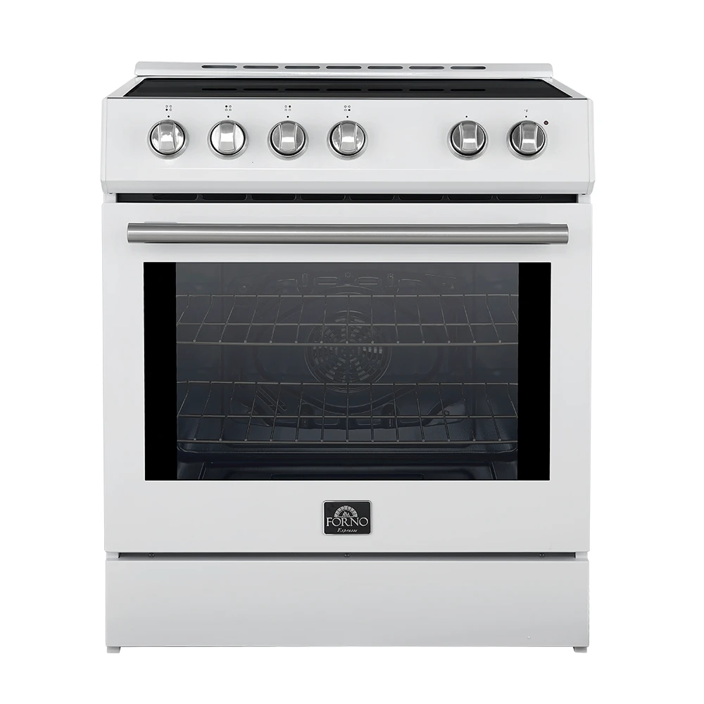 Leonardo Espresso 30-Inch Slide-In Induction Range, Convection Oven, 5 Cooking Zones, Touch Control Panel FFSIN098230WHT