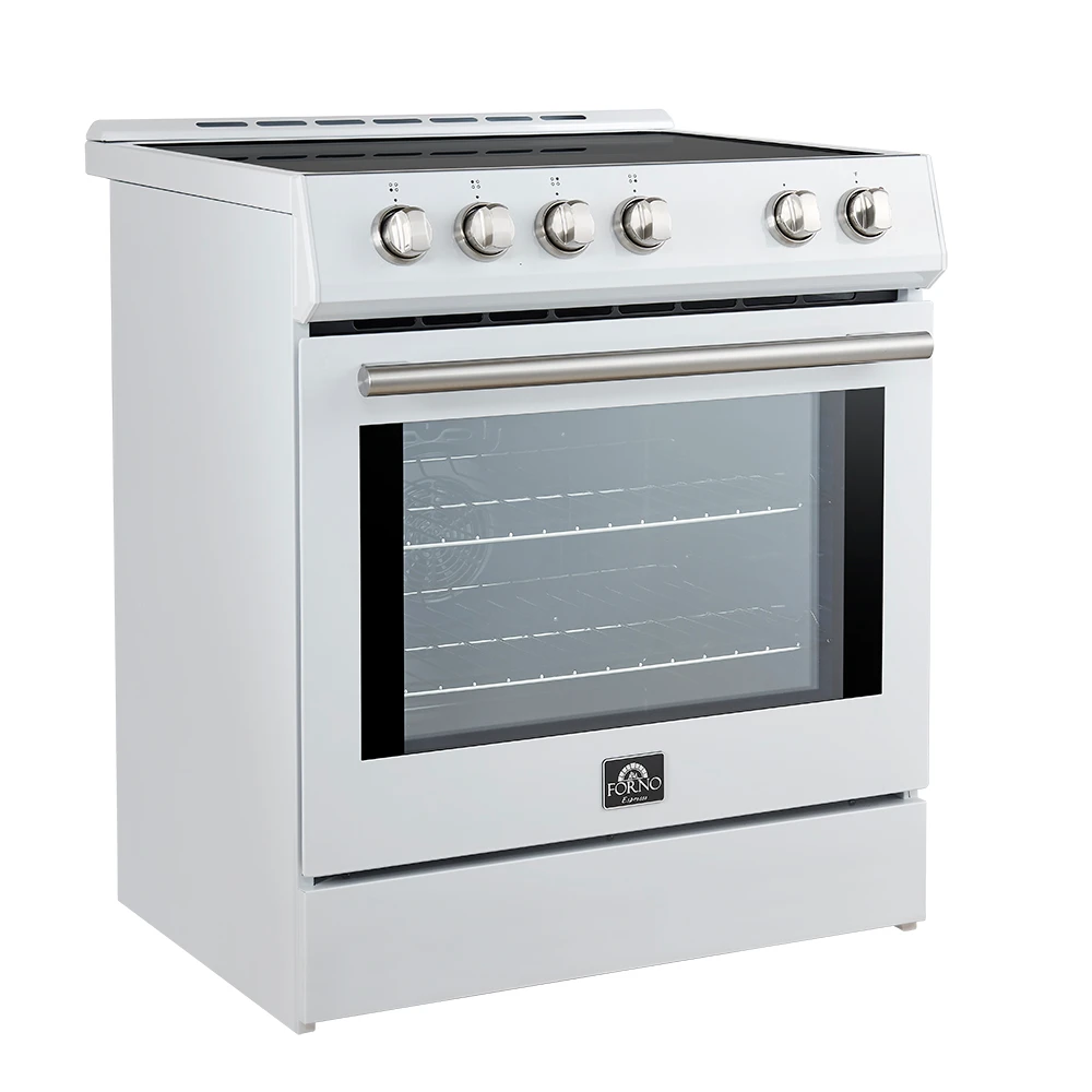 Leonardo Espresso 30-Inch Slide-In Induction Range, Convection Oven, 5 Cooking Zones, Touch Control Panel FFSIN098230WHT