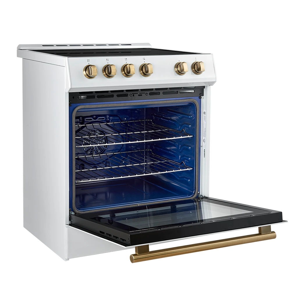 Leonardo Espresso 30-Inch Slide-In Induction Range, Convection Oven, 5 Cooking Zones, Touch Control Panel FFSIN098230WHT