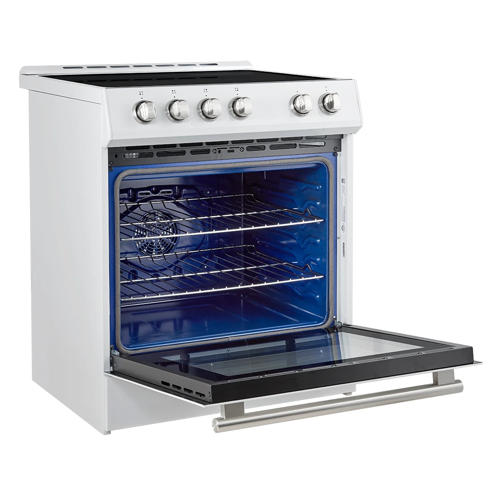 Leonardo Espresso 30-Inch Slide-In Induction Range, Convection Oven, 5 Cooking Zones, Touch Control Panel FFSIN098230WHT