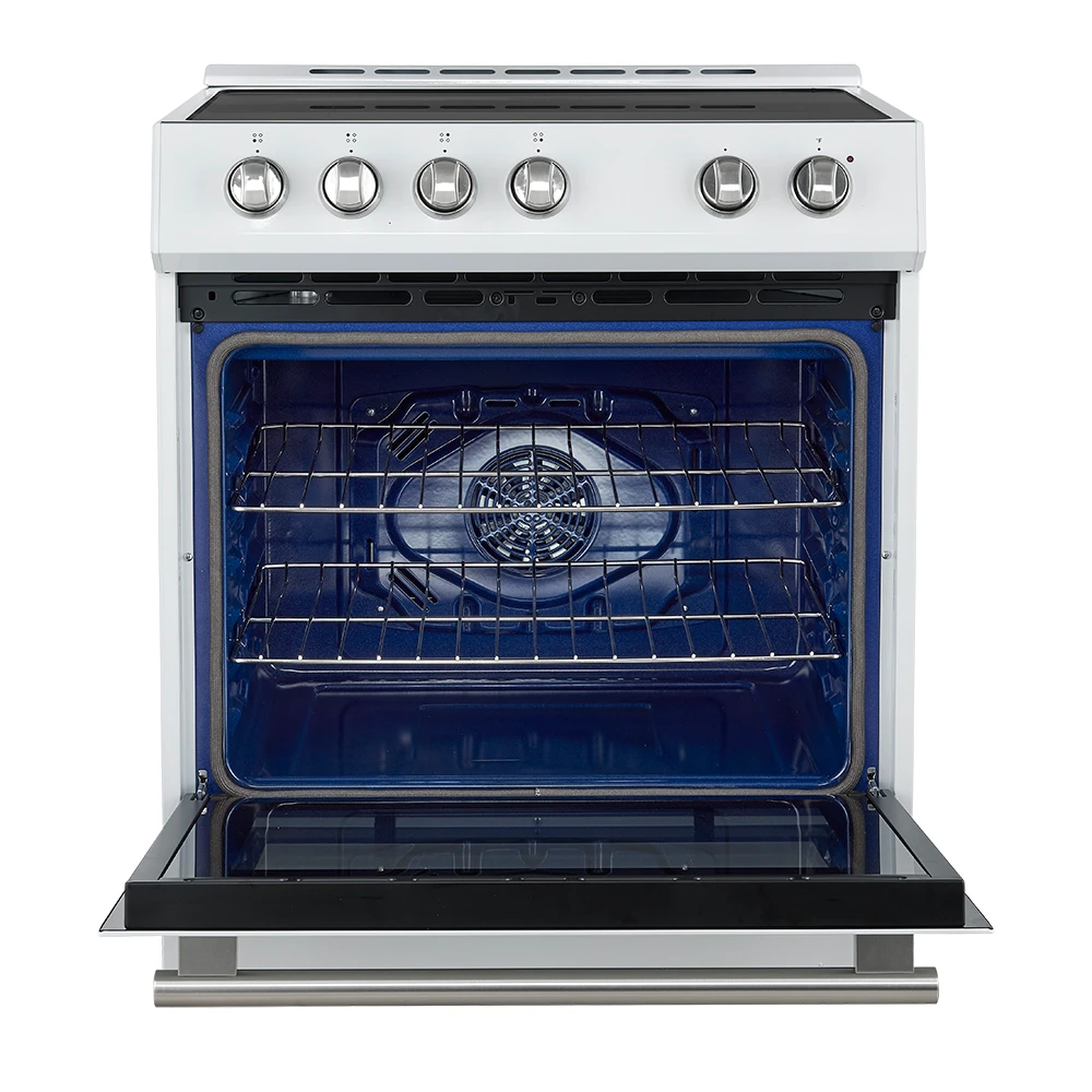 Leonardo Espresso 30-Inch Slide-In Induction Range, Convection Oven, 5 Cooking Zones, Touch Control Panel FFSIN098230WHT