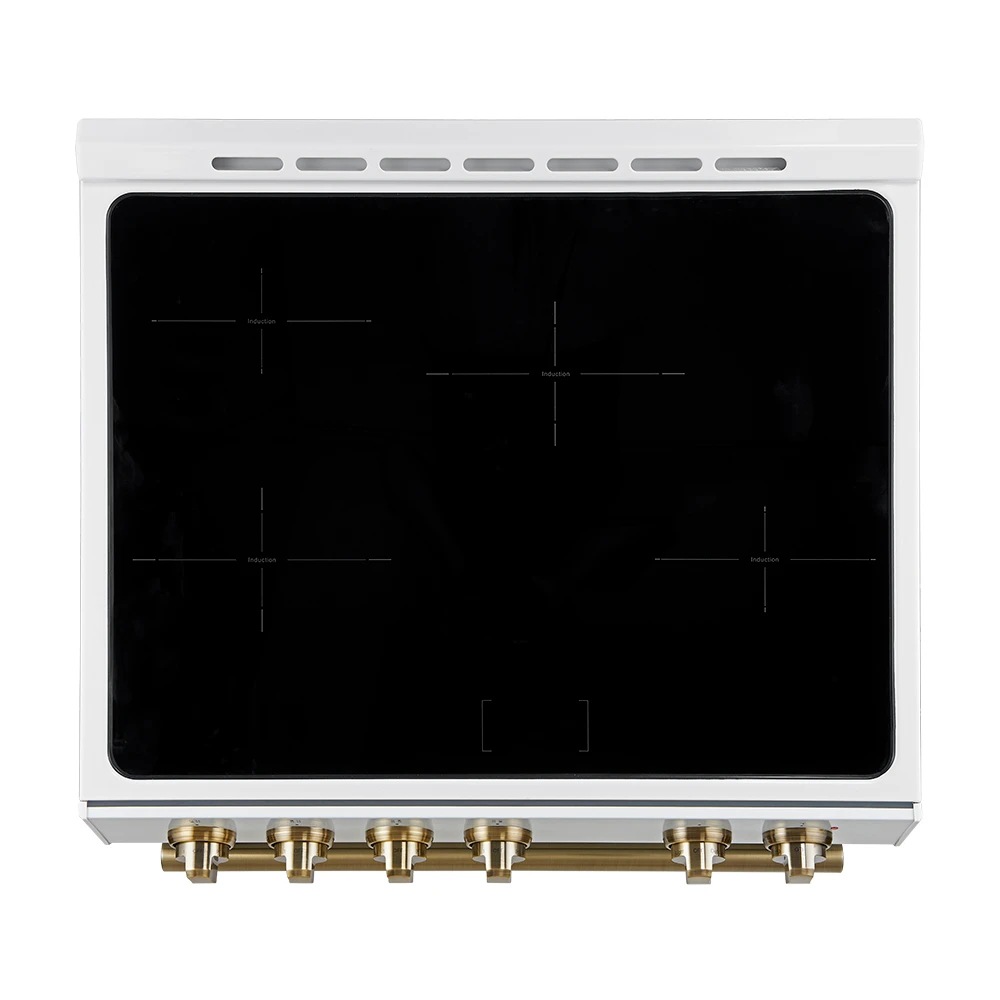 Leonardo Espresso 30-Inch Slide-In Induction Range, Convection Oven, 5 Cooking Zones, Touch Control Panel FFSIN098230WHT