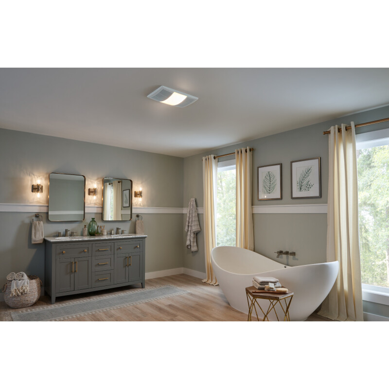 100/110 CFM Heater Exhaust Cover Upgrade With Dimmable LED and Color Adjustable CCT Lighting (single pack) FG110HBS