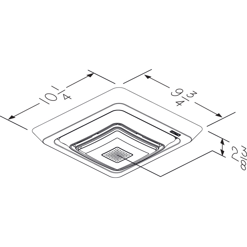 Bluetooth Speaker Quick Install Bathroom Exhaust Fan Grille/Cover w/ LED Light (single unit) FG800SPKS