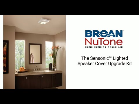 Bluetooth Speaker Quick Install Bathroom Exhaust Fan Grille/Cover w/ LED Light (single unit) FG800SPKS
