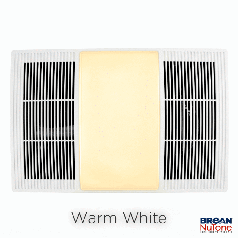 NuTone 70/80 CFM Heater Exhaust Cover Upgrade With Dimmable LED and Color Adjustable CCT Lighting (single pack) FG80HNS