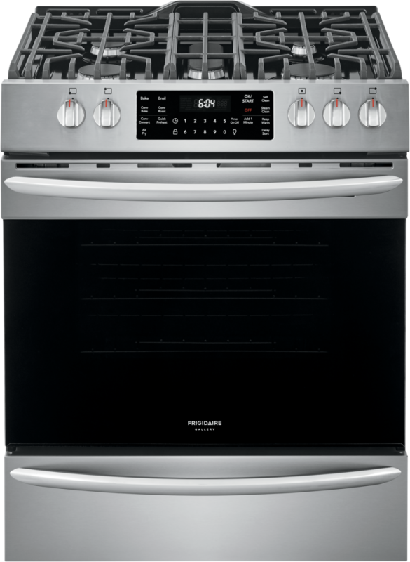 Frigidaire Gallery 30" Front Control Gas Range with Air Fry Stainless Steel FGGH3047VF Picture 1