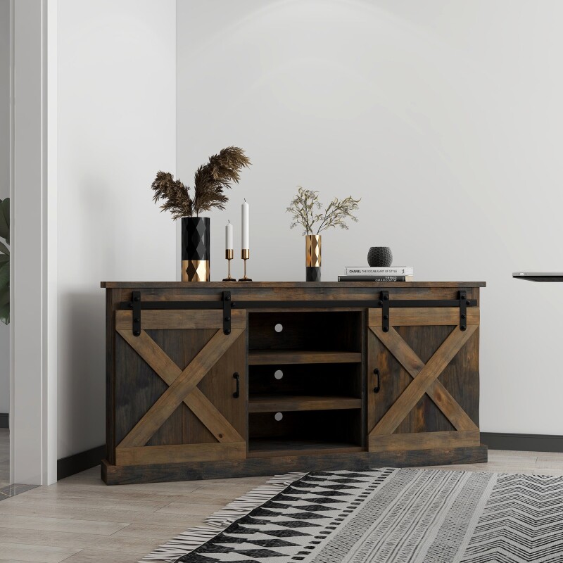 Farmhouse 66" Corner Tv Console FH1422BNW