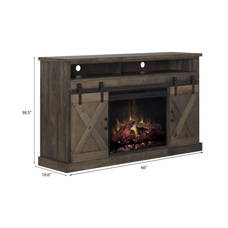 Farmhouse 66" Fireplace Console FH5120BNW