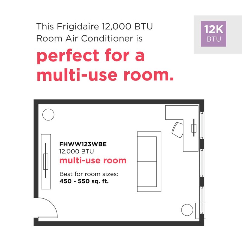 10,000 BTU Connected Window-Mounted Room Air Conditioner FHWW103WB1, product image 2 of 10