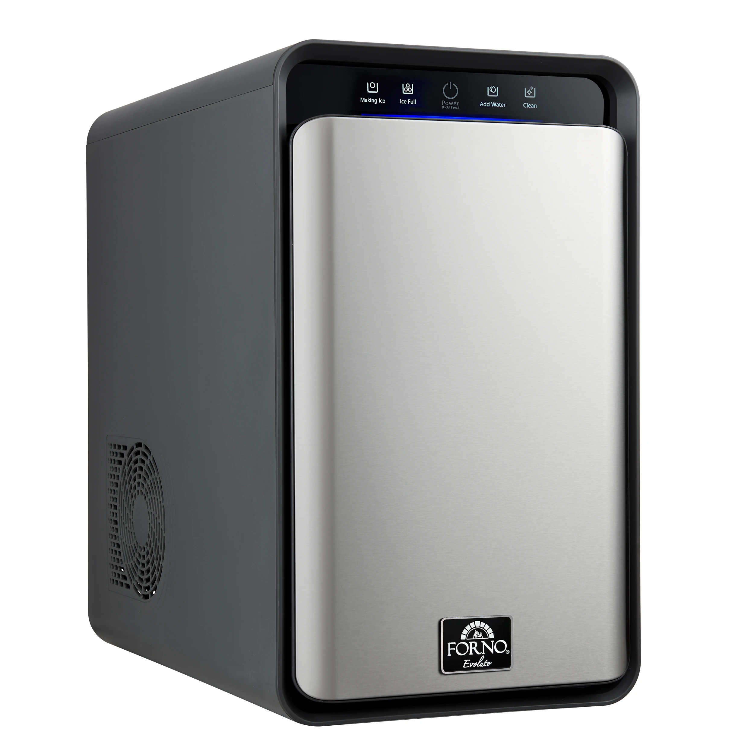 Sferico 11-in Ice Maker, Silver, 32 clear 2-in slow-melting spheres daily, stores more than 10 balls FIMFS735211S