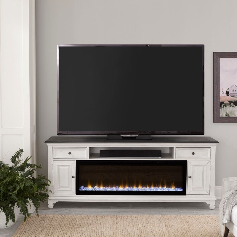 Fireplace TV Consoles 417 80 Inch Console w/ Fire FIREBOX41780