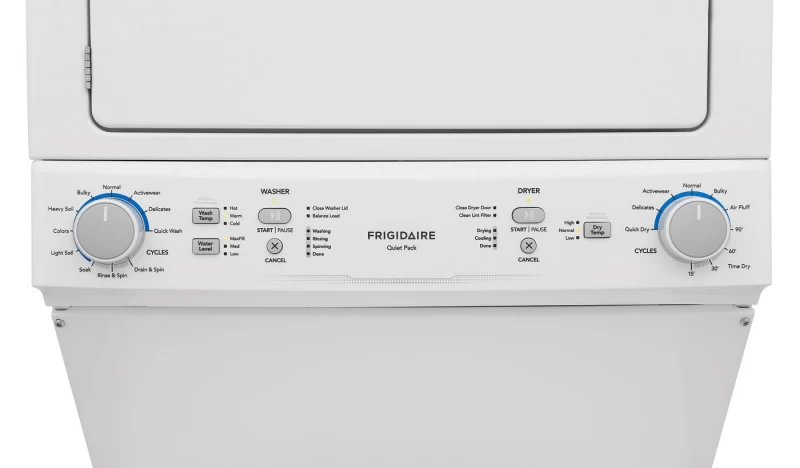 Electric Long Vent Stacked Laundry Center - 3.9 Cu. Ft Washer and 5.5 Cu. Ft. Dryer view 3