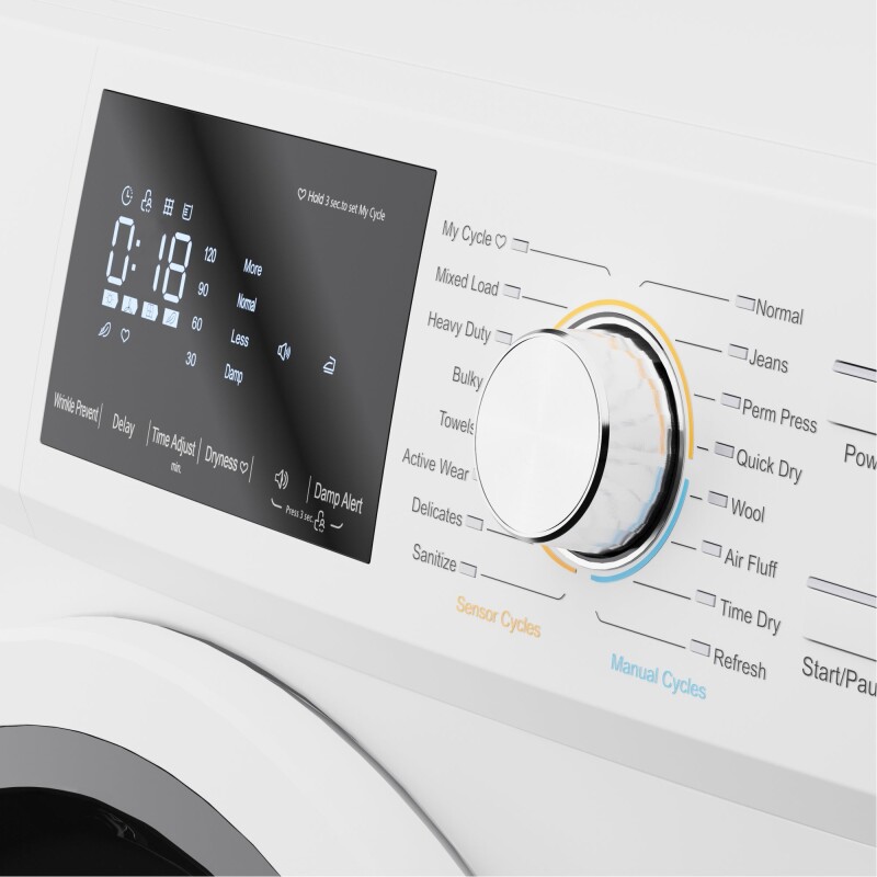 4.4 cu. ft. Large Capacity Stackable Ventless Front Load Dryer in White, 240V. FLD5CWHP, product image 7 of 11