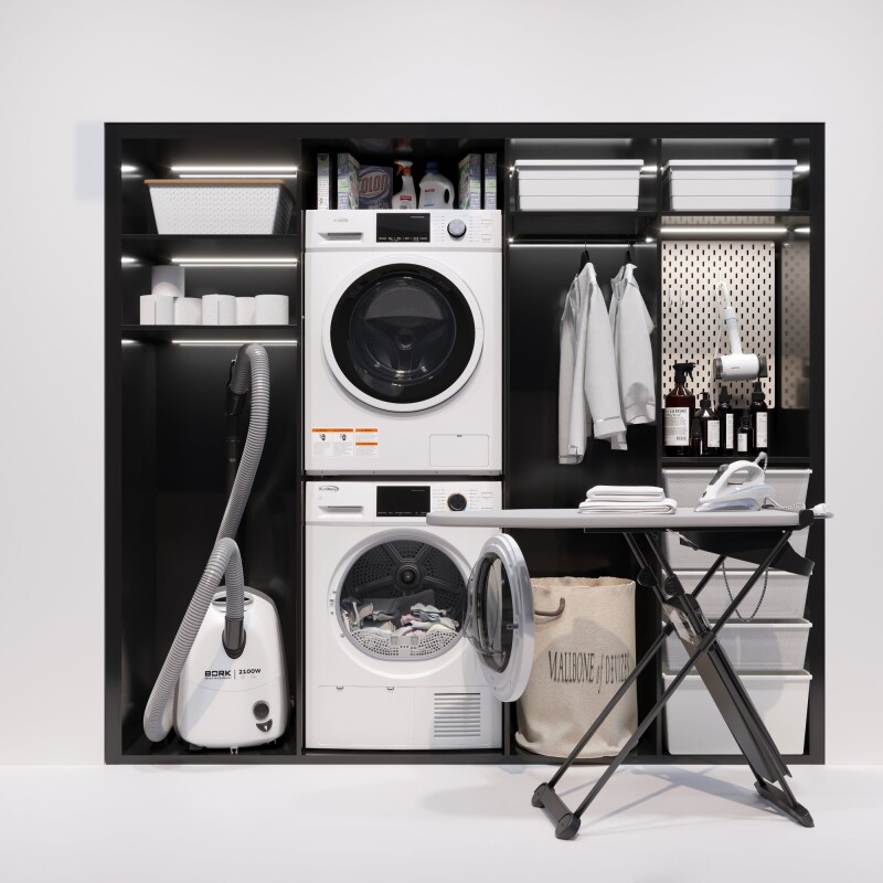 4.4 cu. ft. Large Capacity Stackable Ventless Front Load Dryer in White, 240V. FLD5CWHP, product image 10 of 11