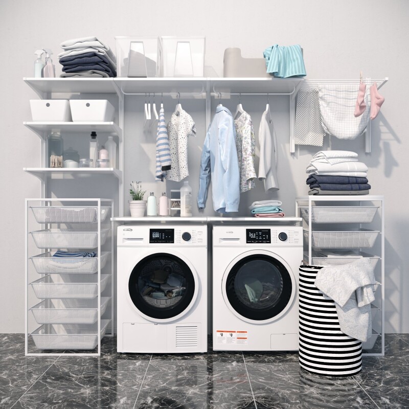 4.4 cu. ft. Large Capacity Stackable Ventless Front Load Dryer in White, 240V. FLD5CWHP, product image 11 of 11