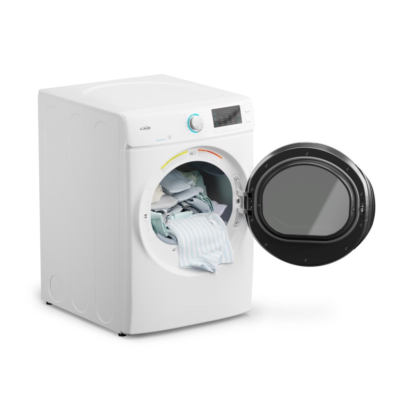 8 cu. ft. Large Capacity Stackable Vented Electric Front Load Dryer in White, 240V FLD8CWH, product image 6 of 12